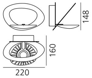 PIRCE MICRO LED STENSKA SVETILKA BELA 27W 2700K 2586lm AR1248W10A