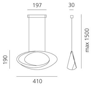CABILDO LED VISEČA SVETILKA BELA 44W 3000K 2824lm AR1182010A