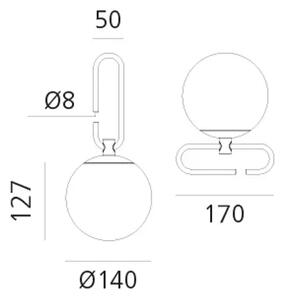 NAMIZNA SVETILKA NH 1217 NAMIZNA SVETILKA STARO ZLATO 5W 378lm AR1217010A