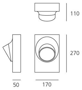 CICLOPE ZUNANJA STENSKA SVETILKA RUST 6,5 W 3000 K 220–240 V 383 lm AR081210