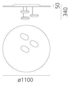 LED STROPNA SVETILKA DROPLET 87W 3000K 3241lm AR1474110A