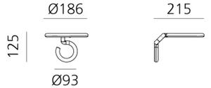 STENSKA SVETILKA VINE LIGHT ČRNA 8W 3000K 602lm AR1566030A