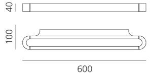 TALO 60 LED STENSKA SVETILKA ČRNA 25W 3000K 3071lm AR1913080A