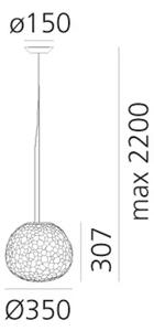 VISEČA SVETILKA METEORIT 35 BELA E27 21W 1786lm AR1702010A
