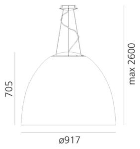 NUR 1618 AKUSTIČNA VISEČA SVETILKA BELA 80W 3000K 6151lm AR243720