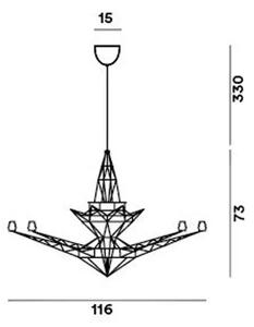 VISEČA SVETILKA FOSCARINI G4 SATEN FN064007_R1-3ZI