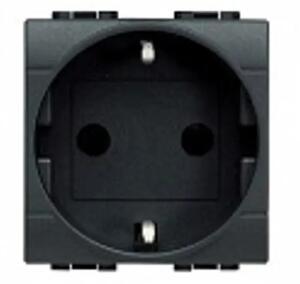VTIČNICA 2M 2P+E/16A/250V ANTRACIT L4141