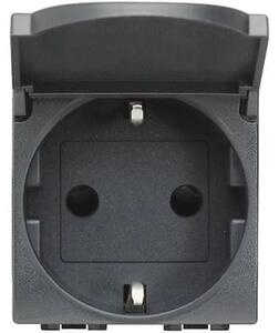VTIČNICA S POKROVOM 16A/230V ANTRACIT L4141PW