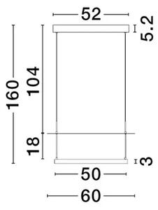 VISEČA LED SVETILKA DIONA/3000K/40W/2560Lm/ ČRNO-BELA NL9580672