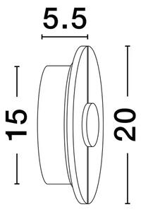 STENSKA SVETILKA AIDER LED /3000K/12W/694Lm/MEDENINA NL9019745
