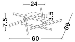 LED STROPNA SVETILKA ANTAMAS /3200K/43W/1611Lm/ ČRNA \\\r\\\\\n- ZLATA NL9001112