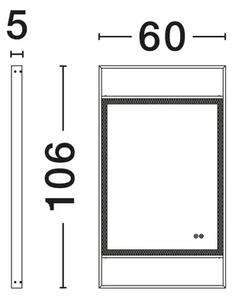 DVOJNO OGLEDALO Z LED OSVETLITVIJO 41 W 426 lm \r\nIP44 4000K \r\nČRNA NL9006024