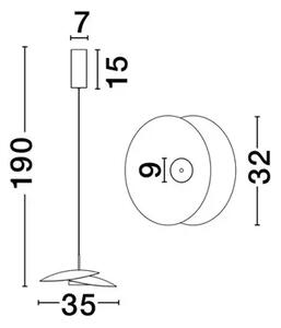 VISEČA LED SVETILKA OLEA/3000K/16W/537Lm/BELA NL9580694