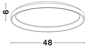 PERTINO STROPNA SVETILKA LED/40W/2700K/2554lm/230V 480mm ZATEMNLJIVA BELA NL9345682