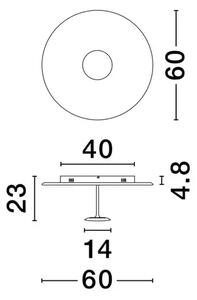 STROPNA SVETILKA BREZ LED/3000K/30W/1832Lm/BELA NL9248181