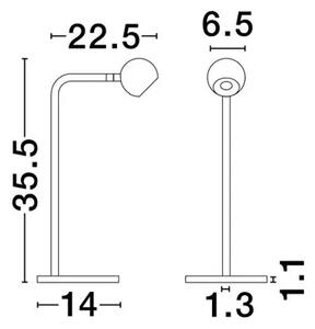 LED NAMIZNA SVETILKA SPHERE /3000K/6W/514Lm/ČRNA NL9540253