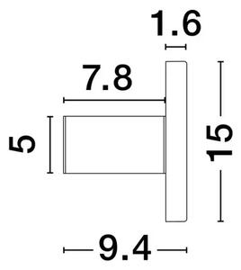 NANO STENSKA SVETILKA LED /3000K/10W/402Lm/ČRNA NL9540249