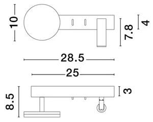 NOIMA STENSKA SVETILKA LED /3000K/9W/543Lm/BELA NL9540256