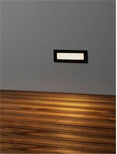 VGRADNA STENSKA SVETILKA ECHO LED, 3000K, IP54-ČRNA NL9030809