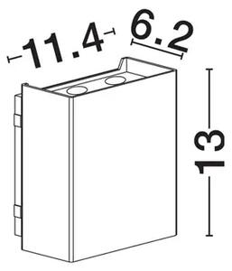 ZUNANJA STENSKA SVETILKA ELIO \\r\\nLED 12 W 1327 lm \\r\\nIP65 3000K ANTRACIT NL9971473