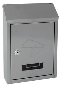 Stenski poštni nabiralnik Smart (Do x Š x V: 21,5 cm x 6,7 cm x 30,4 mm, Barva: Siva, Nerjavno jeklo)