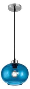 ŽARNA VISEČA SVETILKA E27 1X40W TEMNO MODRA STEKLA NL9361722#