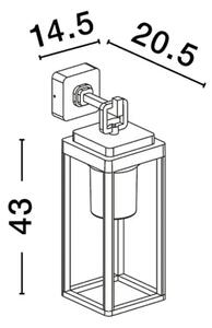 STENSKA SVETILKA OMIK LED E27 1x12W/220-240 IP65 NL9492500