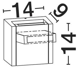 KIOO STENSKA SVETILKA LED 10W 775Lm IP65 3000K ČRNA/LES NL9136427