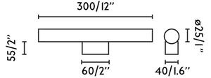 CALMA LED KOPALNIŠKA STENSKA SVETILKA 5W 2700K ČRNA FR63547