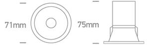 VGRADNA SVETILKA 7W CCT IP20 230V TEMNO BELA DM10107D/W/V
