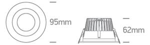 VGRADNA SVETILKA 7W CCT IP20 60deg 230V TEMNO BELA DM10107ED/W/V