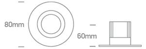 VGRADNA SVETILKA COB 6,5 W CCT IP20 700 mA BELA DM10107HA/W/V