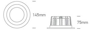 VGRADNA LED SVETILKA 15W CCT IP20 BELA DM10115CA/W/V