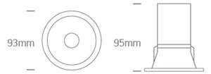 VGRADNA LED SVETILKA 15W CCT IP20 TEMNO BELA DM10115D/W/V
