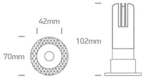 VGRADNA SVETILKA 7W CCT BREZ OKVIRJA 230V IP20 TEMNO BELA DM10107JTR/W/V