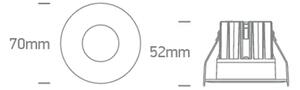 VGRADNA LED SVETILKA 7W CCT IP20 230V TEMNO BELA DM10107RA/W/V
