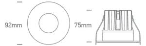 VGRADNA LED SVETILKA 12W CCT IP20 TEMNO BELA DM10112RA/W/V