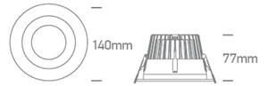 VGRADNA LED SVETILKA 20W CCT IP20 TEMNO BELA DM10120ED/W/V
