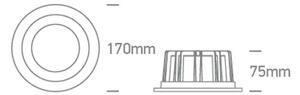 VGRADNA LED SVETILKA 20W CCT IP20 BELA DM10120CA/W/V
