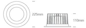 VGRADNA LED SVETILKA 30W CCT IP20 BELA DM10130CA/W/V