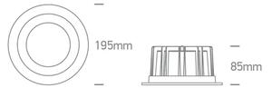 VGRADNA LED SVETILKA 20W CCT IP20 BELA DM10120CB/W/V