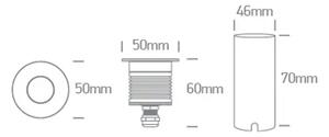 LED TALNA VGRADNA SVETILKA 4,5 W WW IP67 TEMNA SVETLOBA 500mA ALUMINIJASTA DM69068B/W