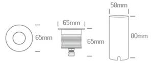 LED TALNA VGRADNA SVETILKA 6,5 W WW IP67 SATJE TEMNA LUČ 700 mA ALUMINIJASTA DM69068CH/W
