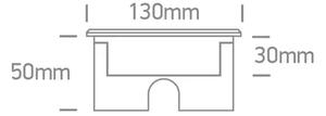 VGRADNA LED TALNA SVETILKA IP67 6x1W WW 24V DC DM69076B/W