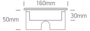 VGRADNA LED TALNA SVETILKA IP67 9x1W WW 24V DC DM69076C/W