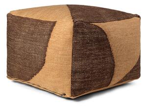 Ferm LIVINGferm LIVING - Forene Square Pouf Tan/Chocolate ferm LIVING