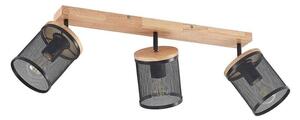 LindbyLindby - Kiriya 3 Ceiling Lamp Black/Wood Lindby