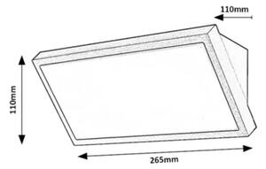 RAPLA2 ZUNANJA STENSKA SVETILKA LED 18W/ČRNA/IP65/1700lm RA77150