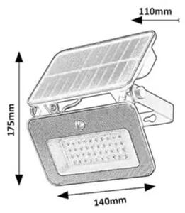 TARCAL ZUNANJA STENSKA SVETILKA LED 6W/ČRNA/IP65/1000lm RA77159