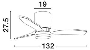 STROPNI VENTILATOR ALOA LED 18W 2190lm 220-240V IP20 3000-4000-6500K NL9952375